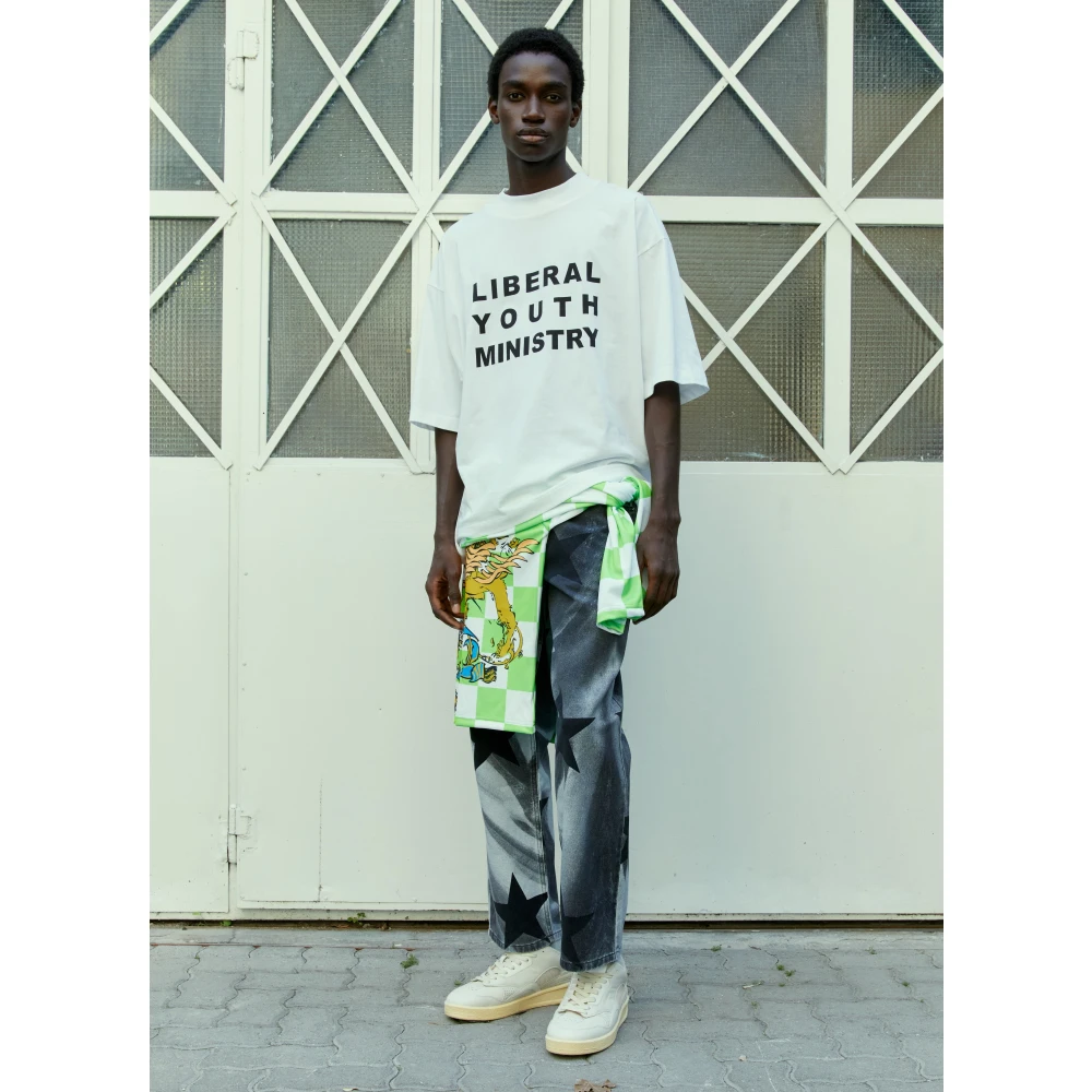 Liberal Youth Ministry Katoenen Logo Print T-Shirt White Heren