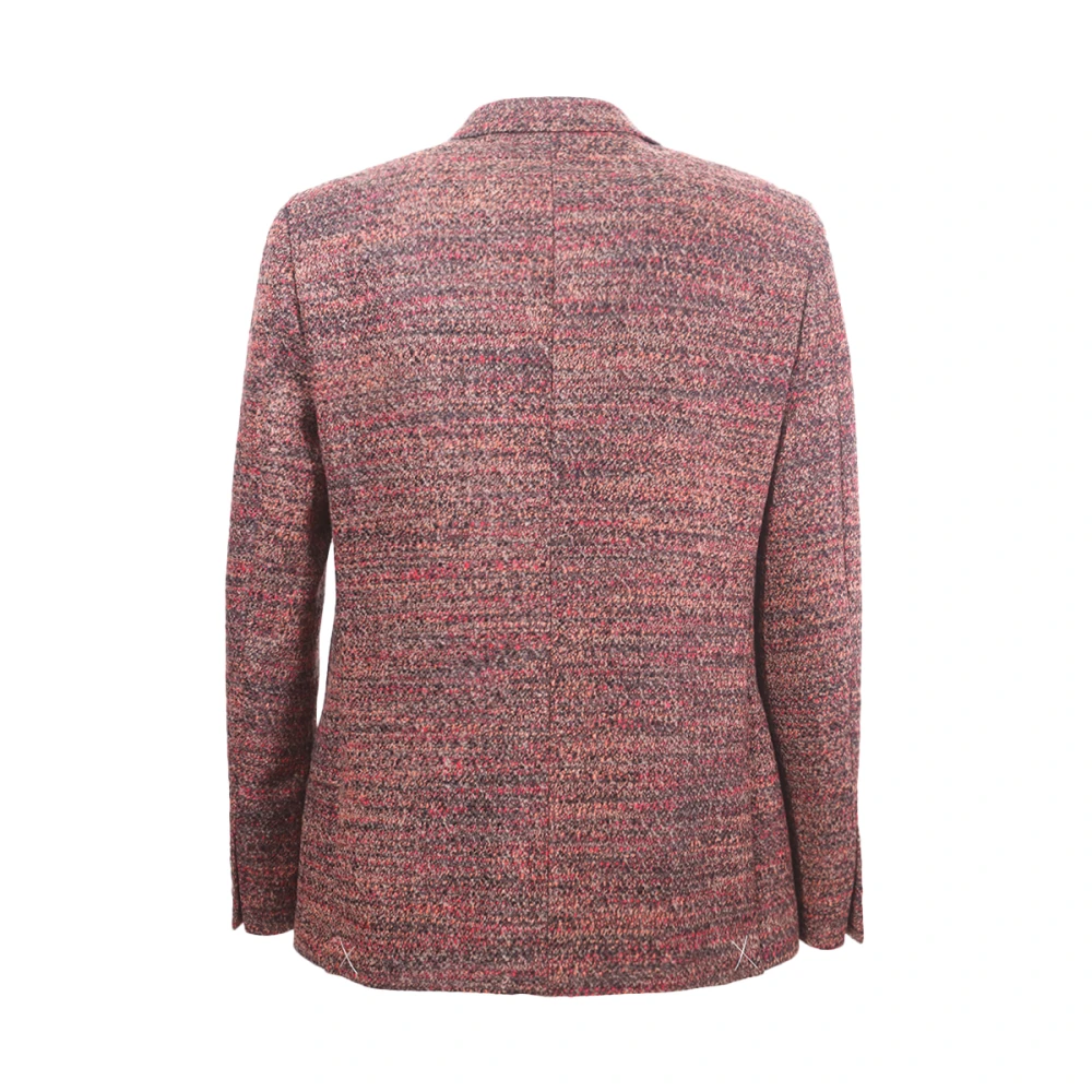 ETRO Bordeaux Wollen Jas Regular Fit Gemaakt in Italië Red Heren