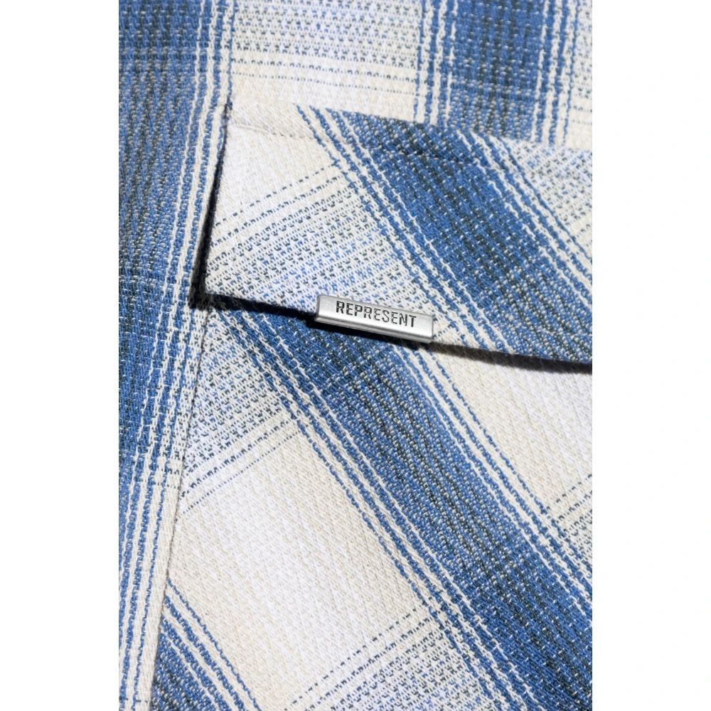 Represent Season Flannel Shirt Blue Heren