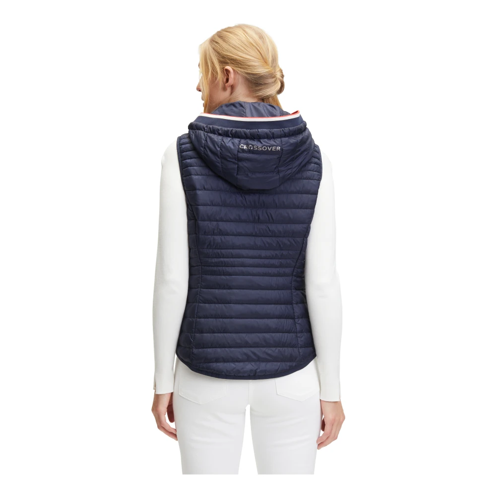 Betty Barclay Gewatteerd vest met afneembare capuchon Blue Dames