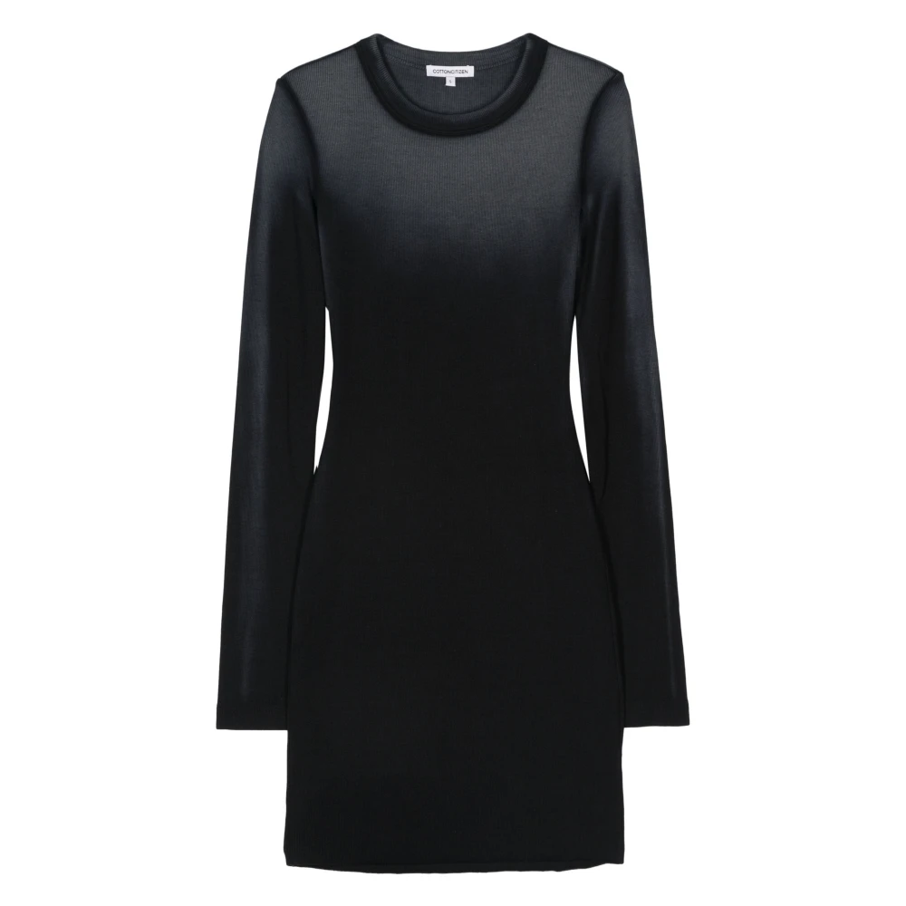 Cotton Citizen Zwarte Verona Crew Mini Jurk Black Dames