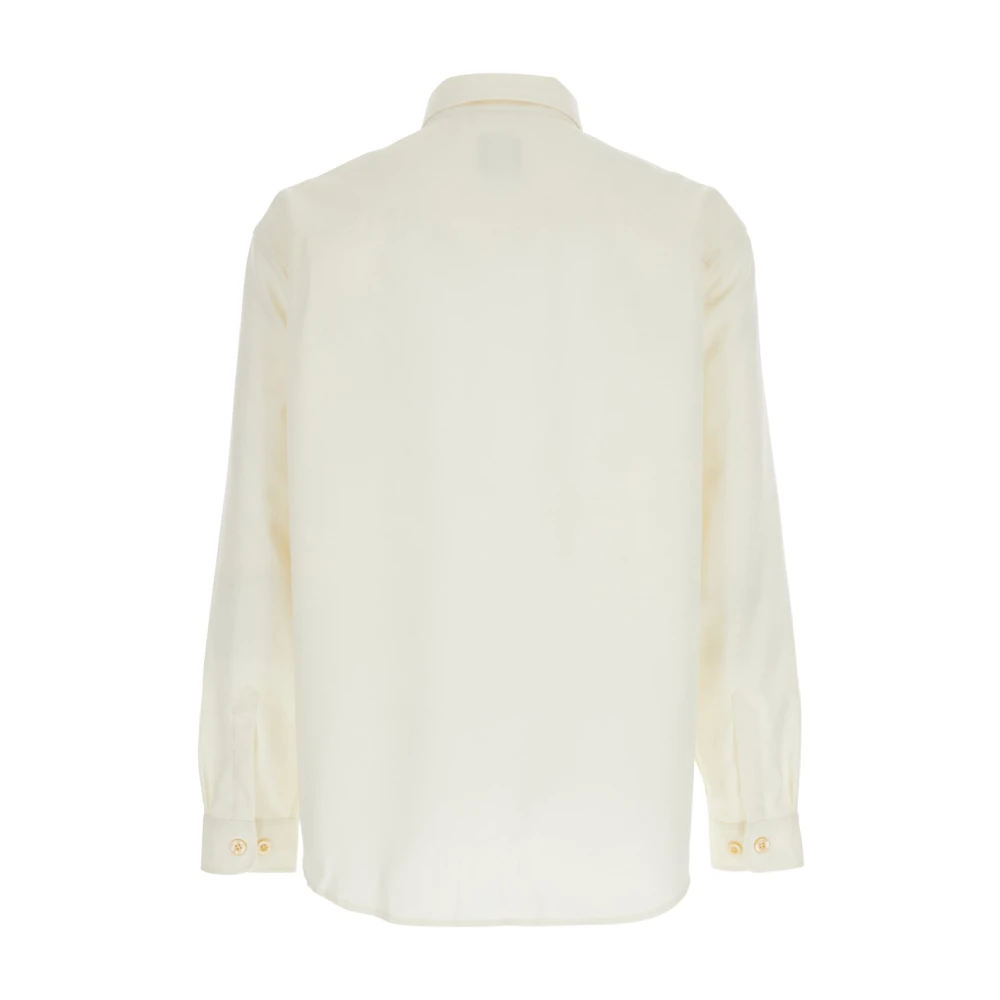 Plain Units Klassiek Wit Wolblend Overhemd White Heren