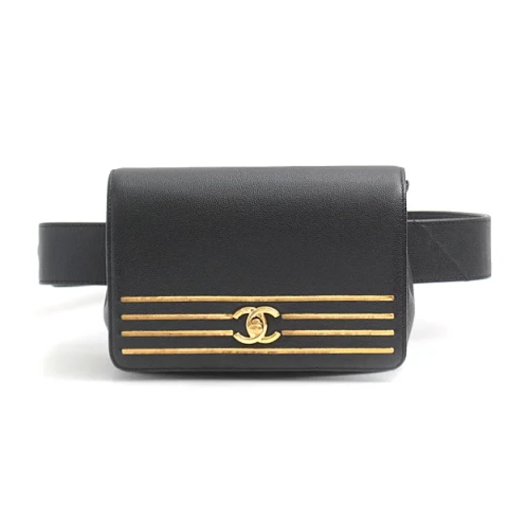 Chanel Vintage Pre-owned Leather chanel-bags Black Dames