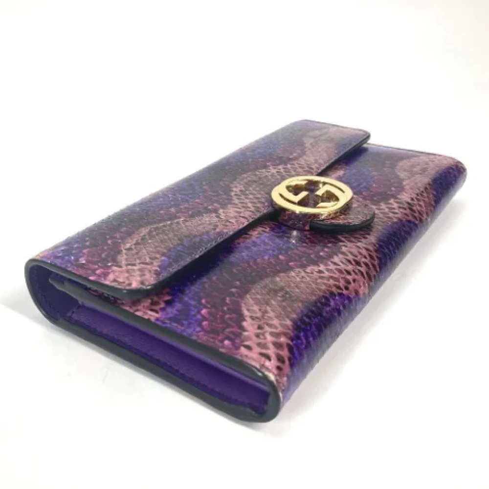 Gucci Vintage Pre-owned Fabric wallets Purple Dames