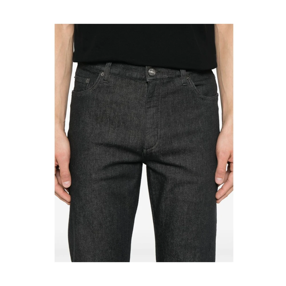Ermenegildo Zegna Zwarte Klassieke Five-Pocket Jeans Black Heren
