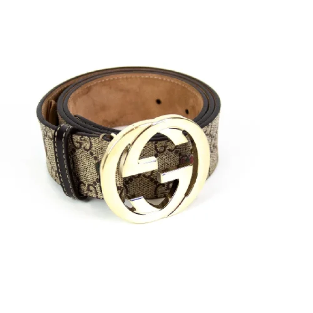Gucci Vintage Pre-owned Leather belts Beige Dames