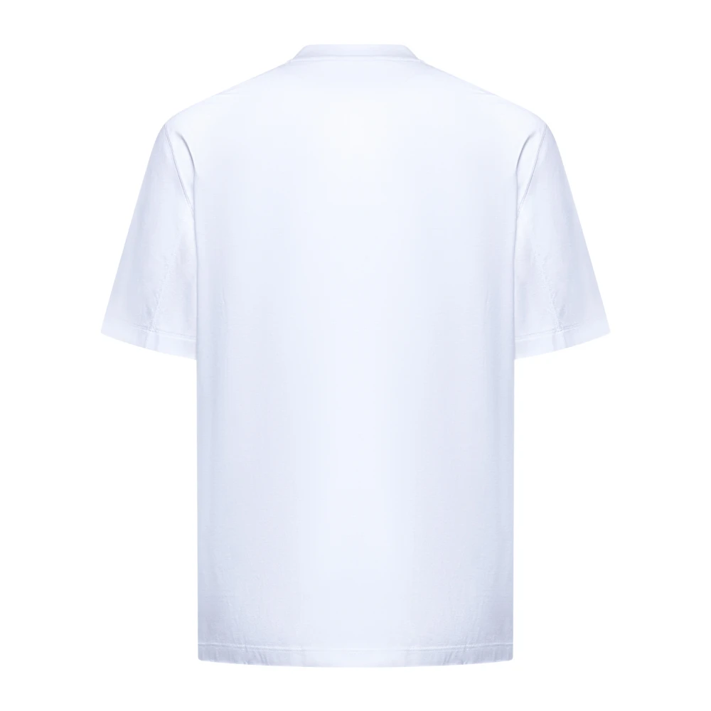 BRUNELLO CUCINELLI Witte T-shirts en Polos met Print White Heren