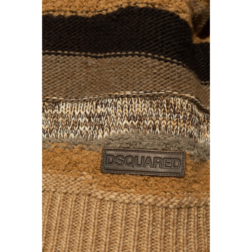 Dsquared2 Gestreepte patroon trui Brown Heren