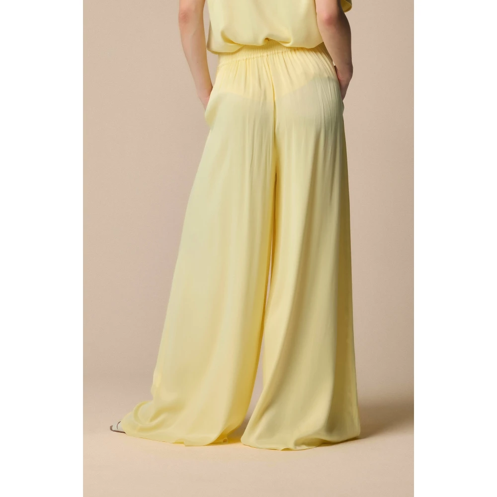 Kocca Stijlvolle Wijde Broek Yellow Dames