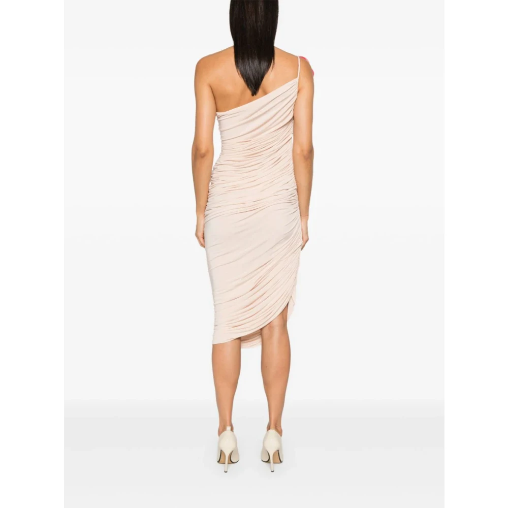 Magda Butrym Beige One-shoulder Asymmetrische Gedrapeerde Jurk Beige Dames