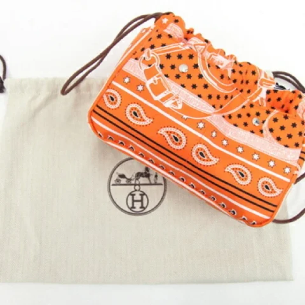 Hermès Vintage Pre-owned Silk clutches Orange Dames