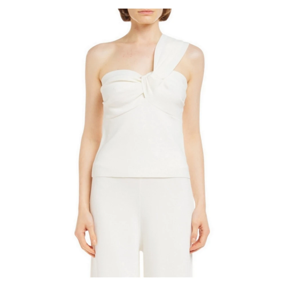 P.a.r.o.s.h. Crème Gebreide Top Beige Dames