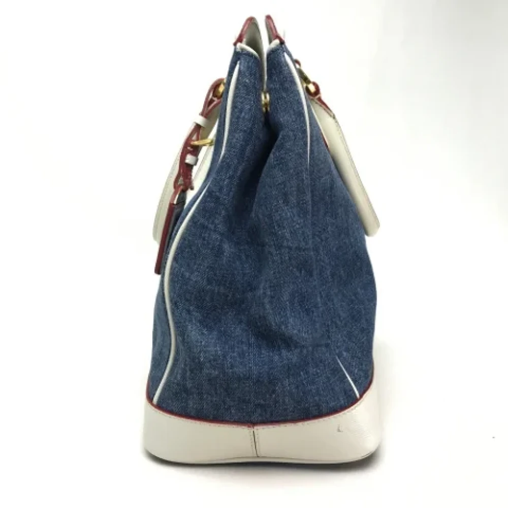 Prada Vintage Pre-owned Leather prada-bags Blue Dames