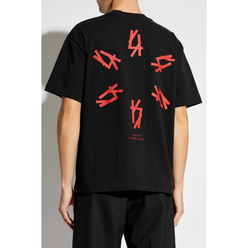 44 Label Group T-shirt met logo Black Heren