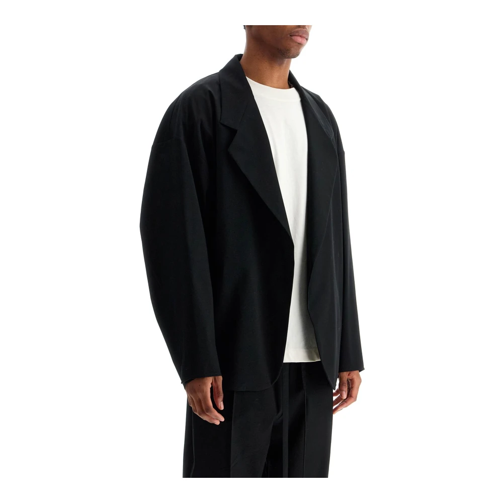 Fear Of God Zwarte Oversized Rits Blazer Black Heren