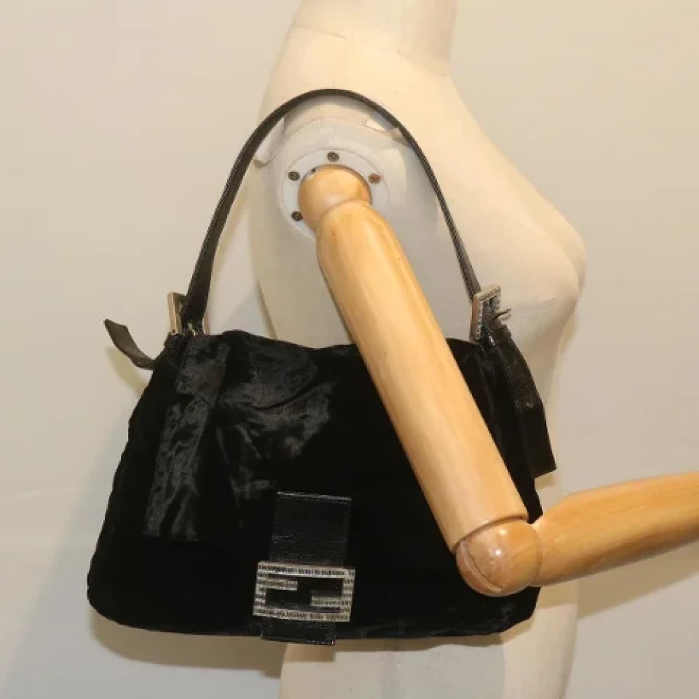 Fendi Vintage Pre-owned Fabric shoulder-bags Black Dames
