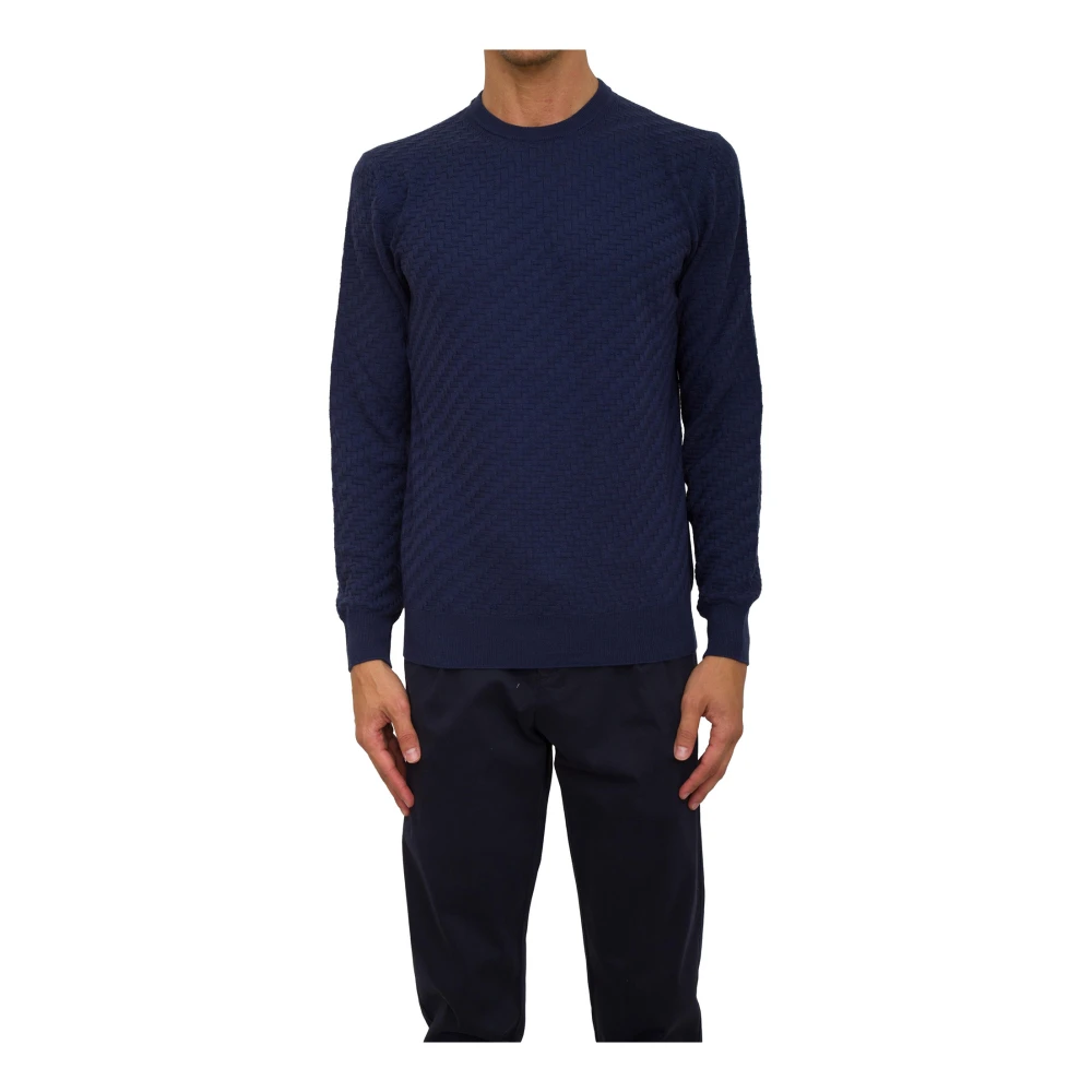 Corneliani Stijlvolle Maglia Shirt voor Mannen Blue Heren