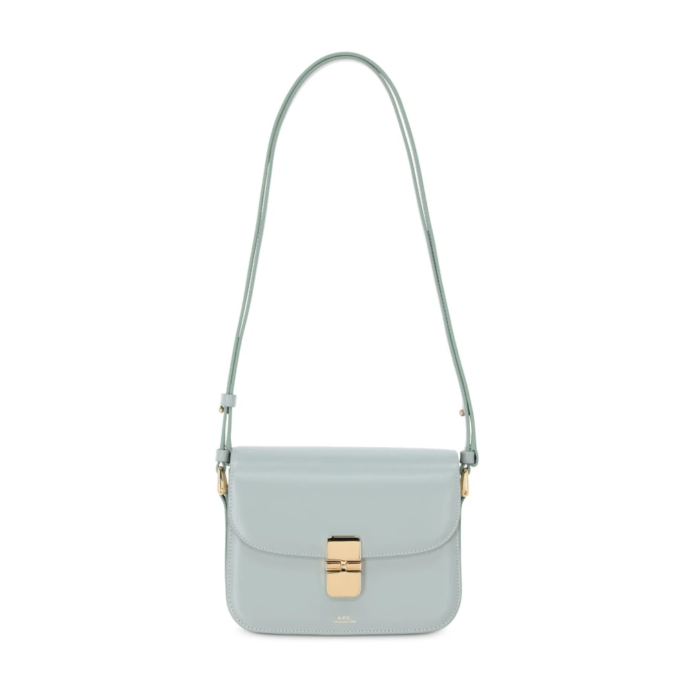 A.p.c. Kleine leren crossbodytas Green Dames