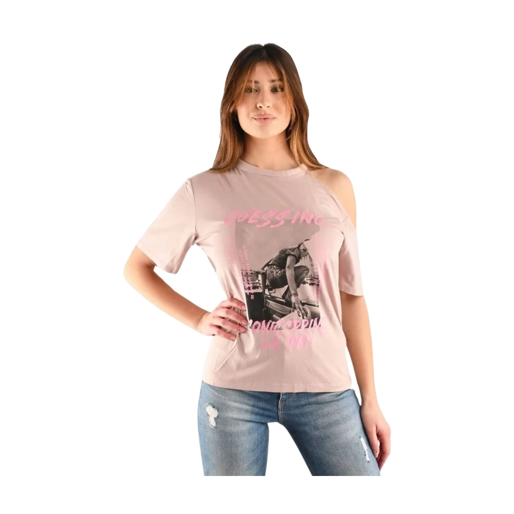 Guess Korte Mouw T-shirt Beige Dames