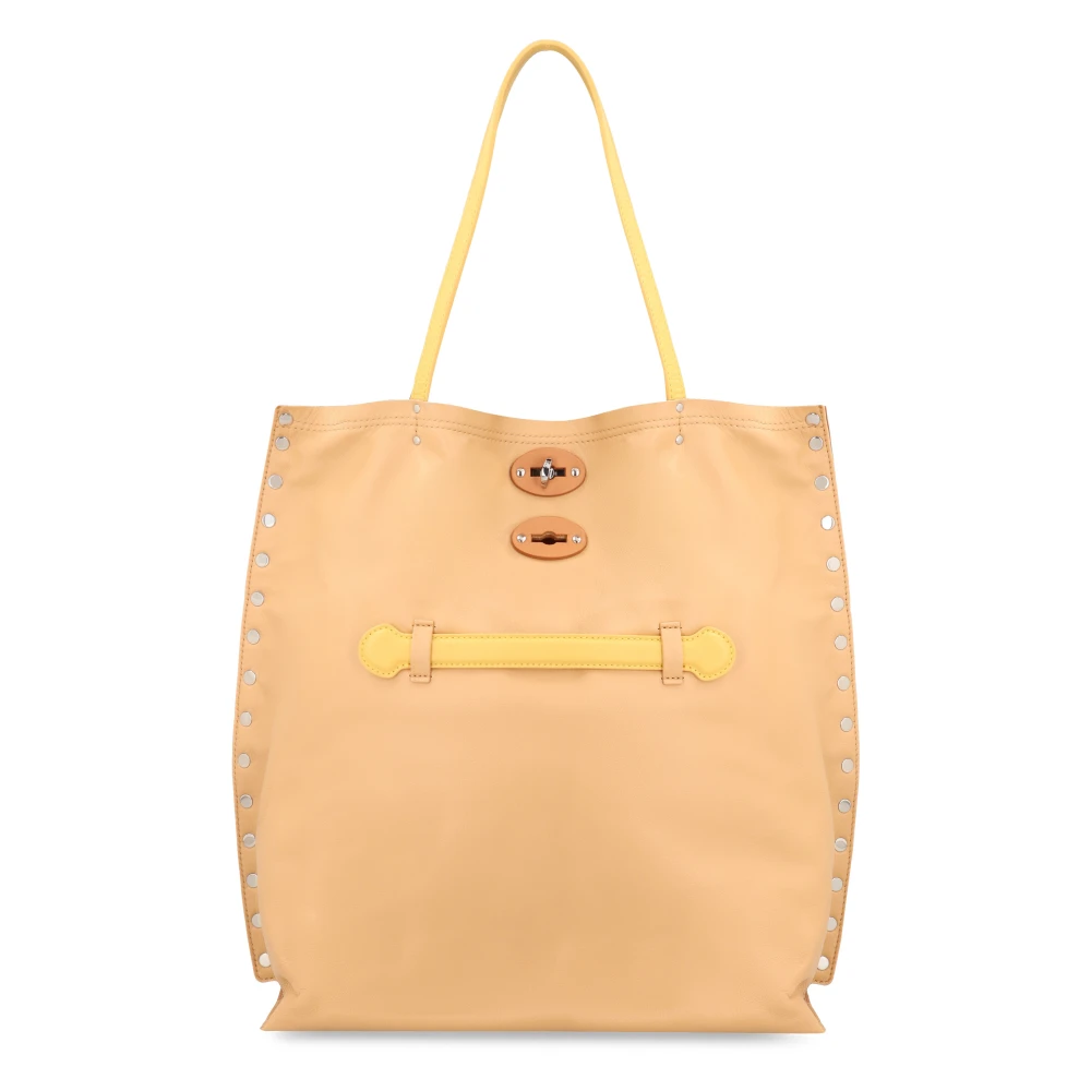 Zanellato Gestikte Leren Tote Tas Beige Dames
