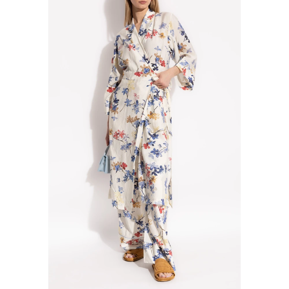 Munthe Wikkeljurk met bloemenpatroon Freileif Beige Dames
