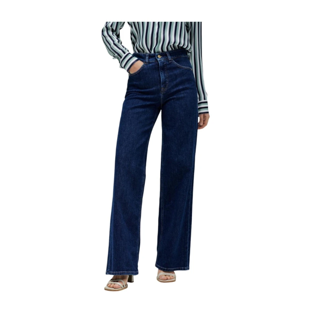 Salsa , Wide Jeans, Female, Blue, W29 L32, Faith Wide Jeans
