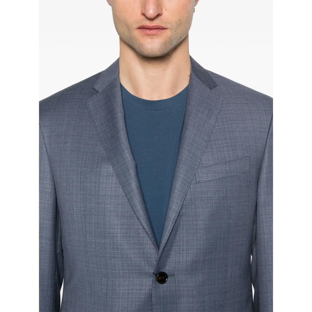 Corneliani Luxe Wollen Pak Blue Heren