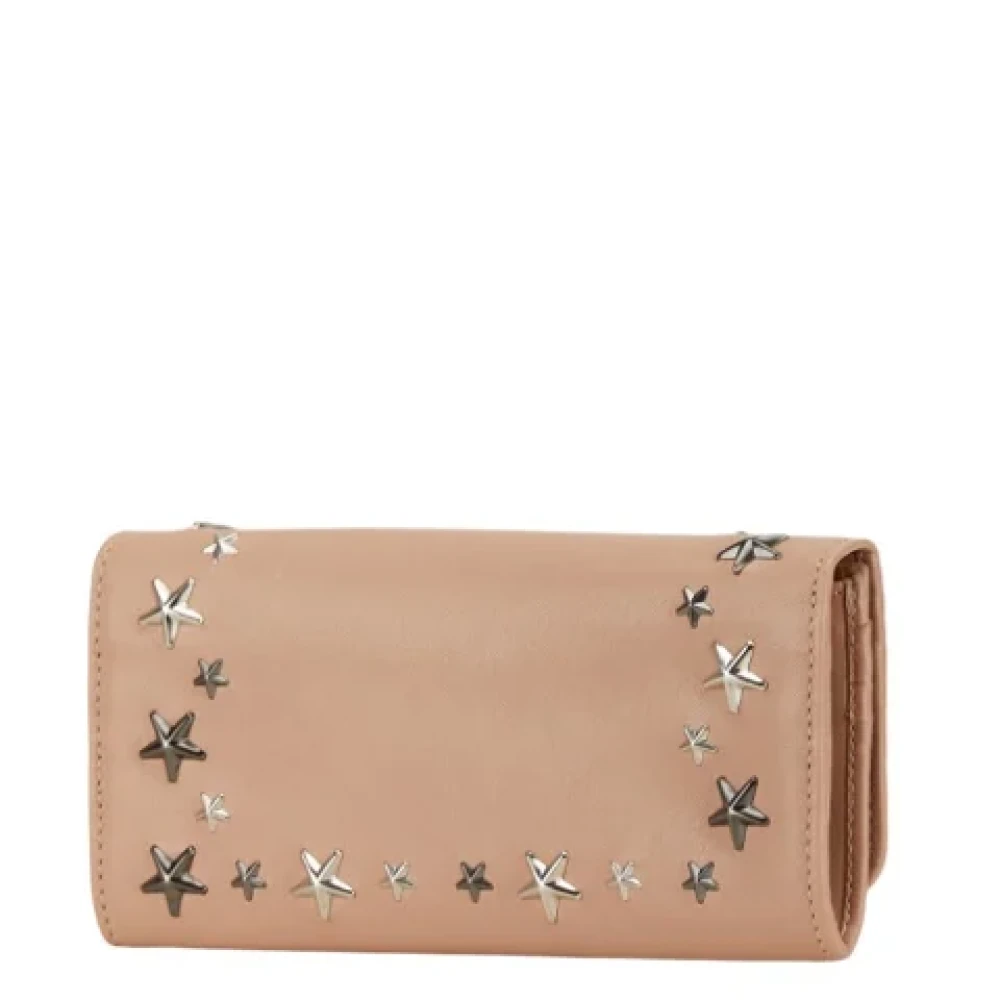 Jimmy Choo Pre-owned Leather wallets Beige Dames