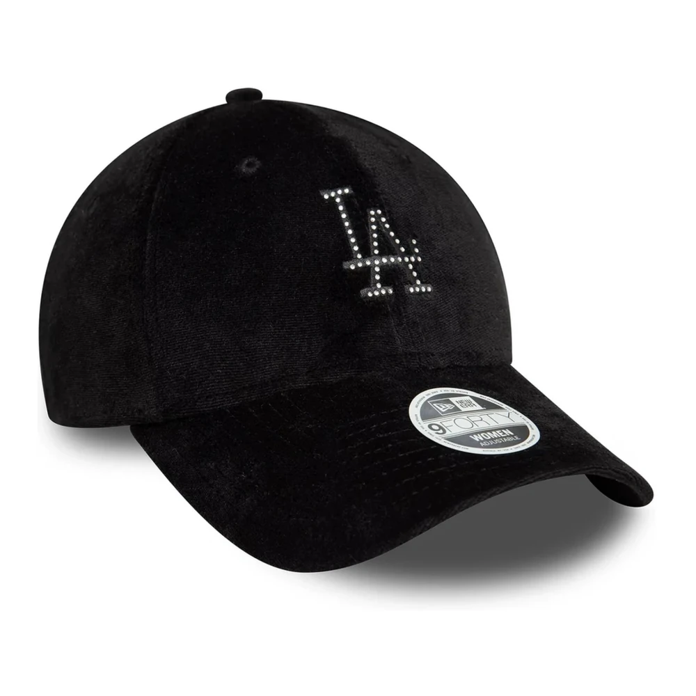 new era Zwarte Dodgers Diamante Velours Pet Black Heren