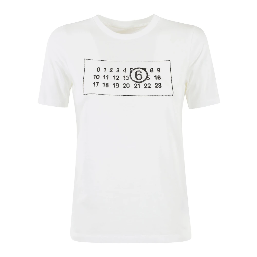 MM6 Maison Margiela Casual Katoenen T-Shirt voor Mannen White Dames