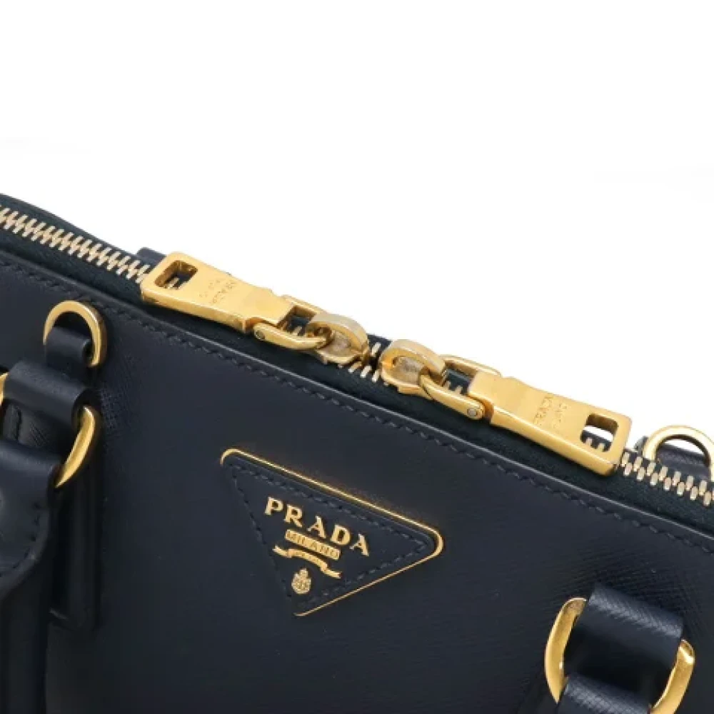 Prada Vintage Pre-owned Leather handbags Blue Dames