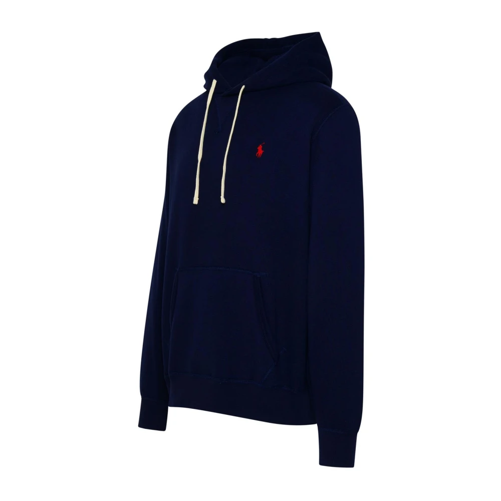 Polo Ralph Lauren Blauwe Katoenmix Hoodie met Geborduurd Pony Logo Blue Heren