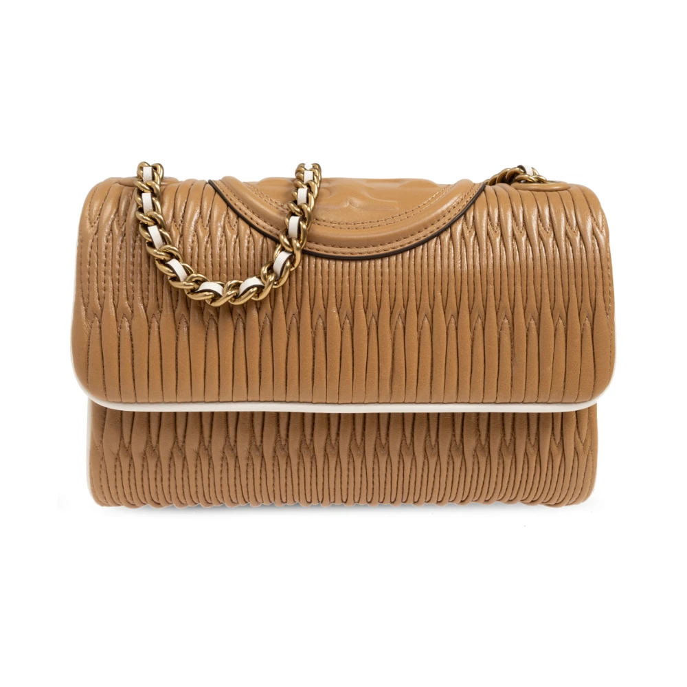 TORY BURCH Schoudertas 'Fleming Soft' Beige Dames