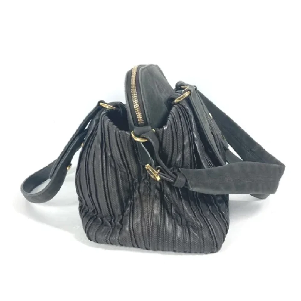 Bvlgari Vintage Pre-owned Fabric shoulder-bags Black Dames