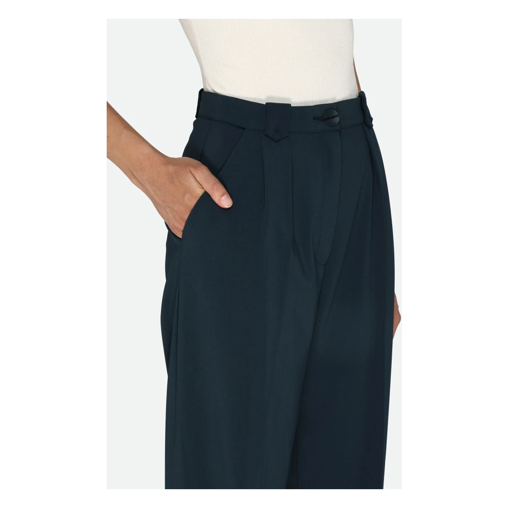 PATRIZIA PEPE Wijde broek in petrolblauw Blue Dames