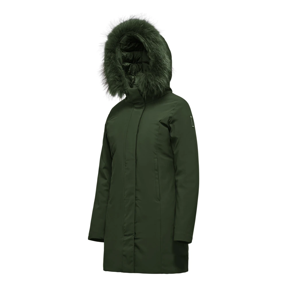 BomBoogie Vienna Parka Jas Bont Capuchon Gerecyclede Vulling Green Dames
