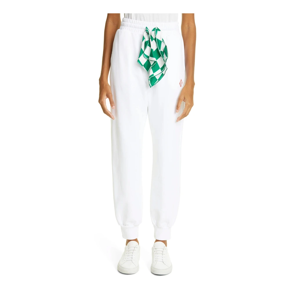 Casablanca Logo Sweatpants van Katoen White Dames