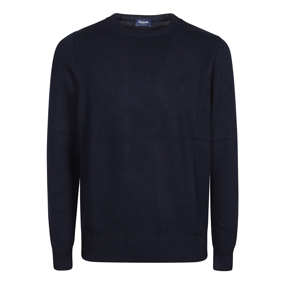 Drumohr Men's Blue Casual Knit Pullover Jumper - Cashmere Knitwear - Xl - Knitwear