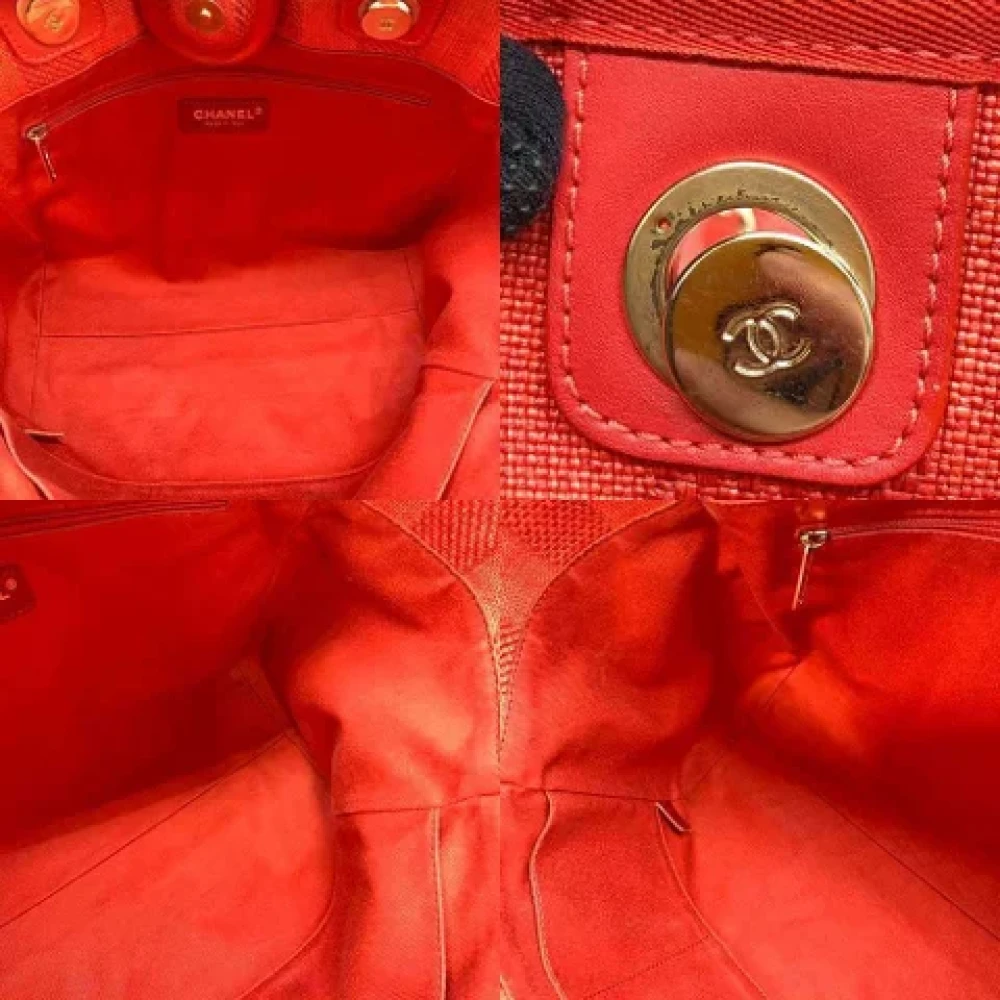 Chanel Vintage Pre-owned Leather chanel-bags Red Dames