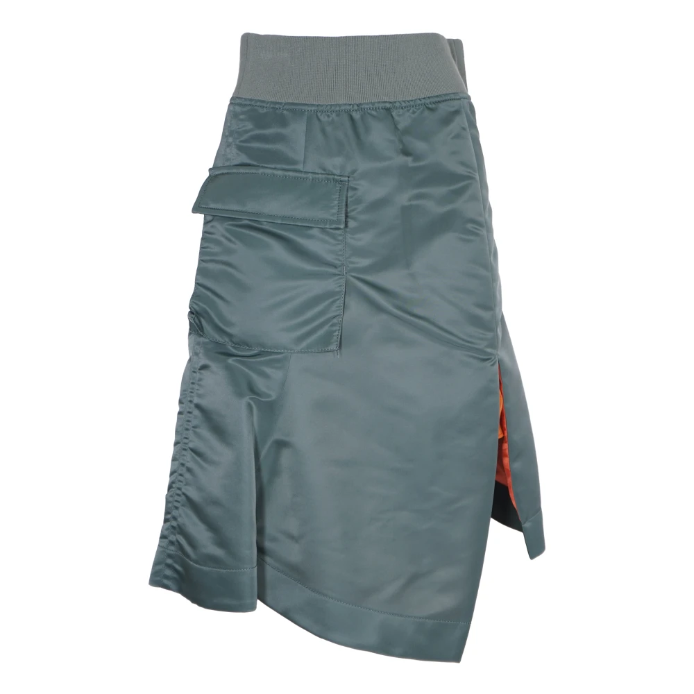 Sacai Twill Rok Green Dames