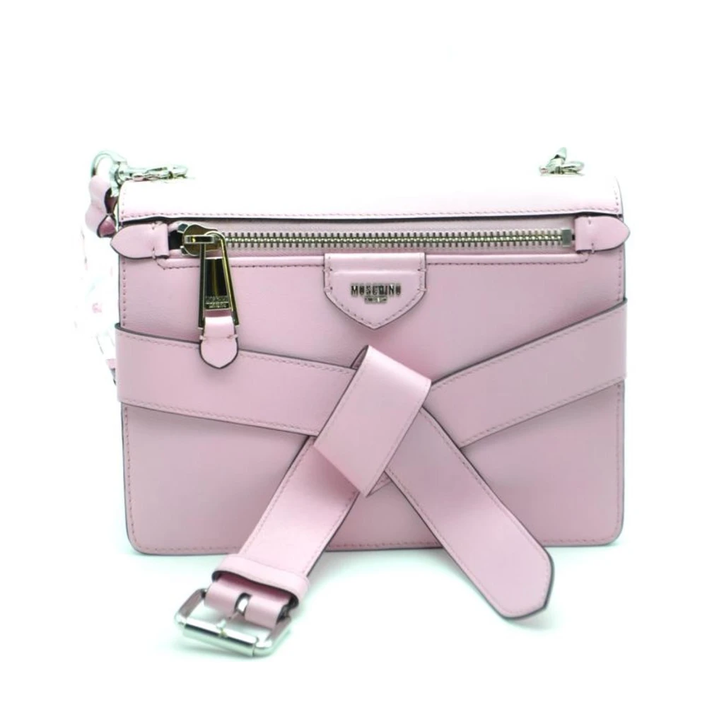 Moschino Women's Pink Stylish Leather Shoulder Bag - Shoulder Bags - One Size - Bags