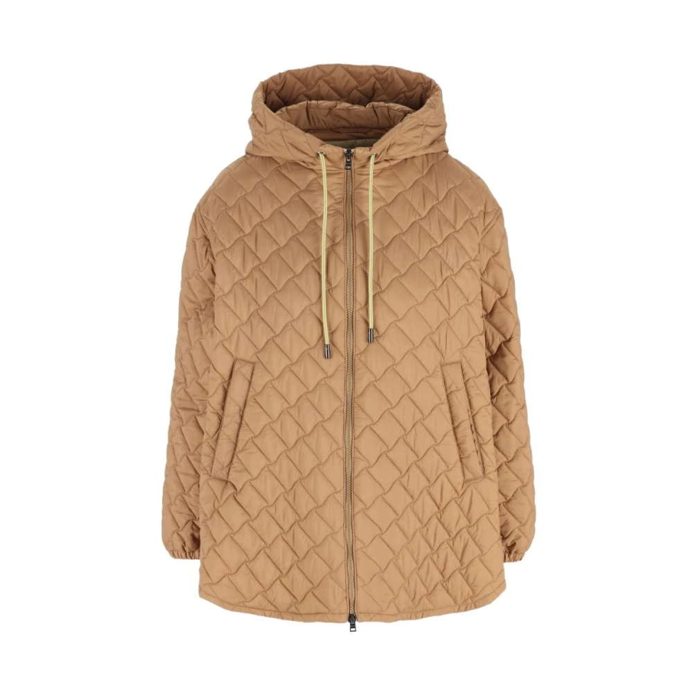 Herno Women's Brown Winter Jackets, S, A-Shape Down Jacket