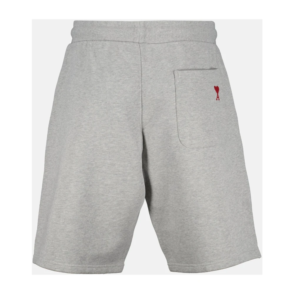 Ami Paris Zwarte katoenen shorts Lente-Zomer 2024 Black Heren