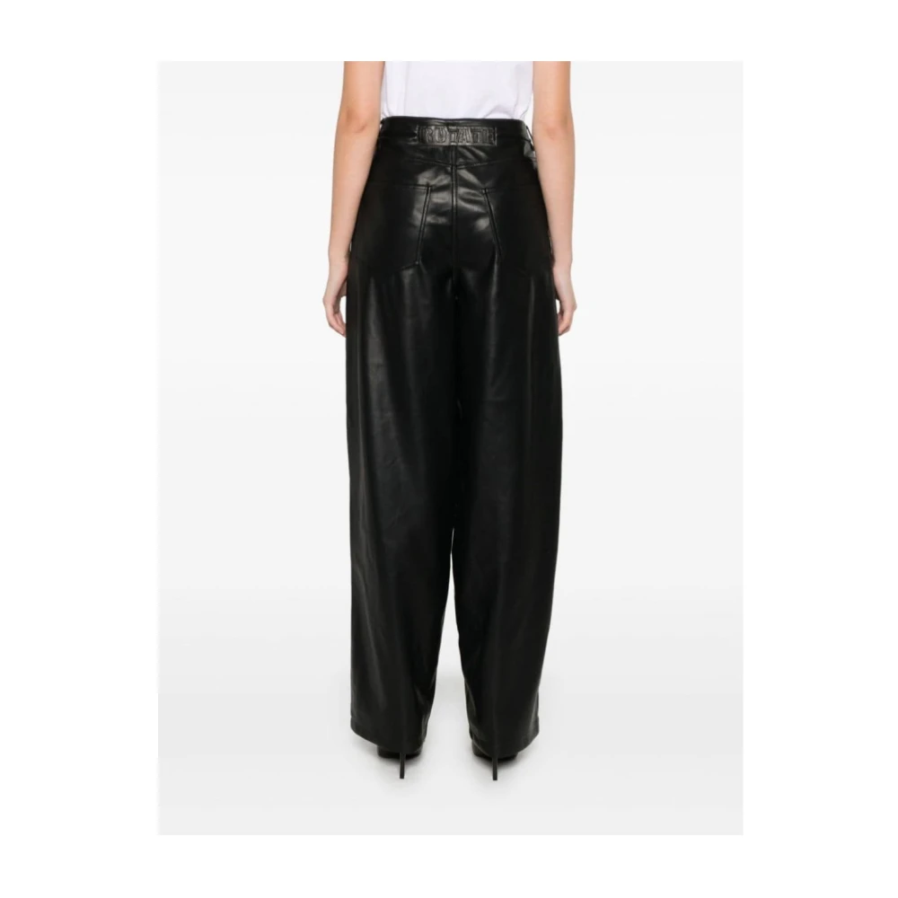 Rotate Birger Christensen Wijde Pijp Zwarte Broek Black Dames