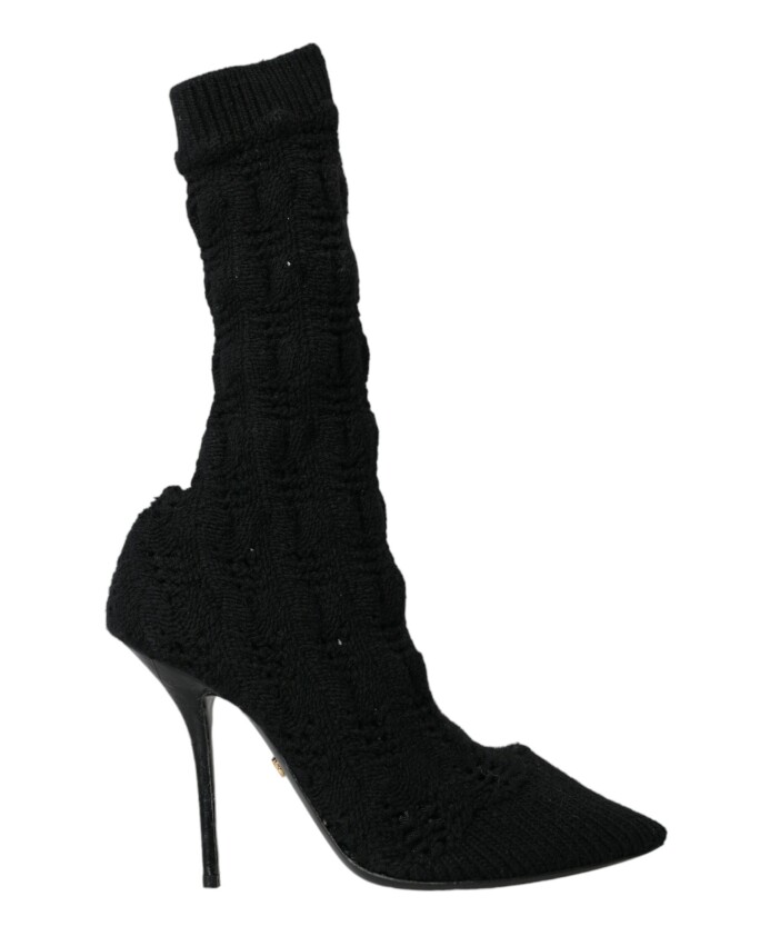 talons-aiguilles-noirs-mi-mollet-bottes