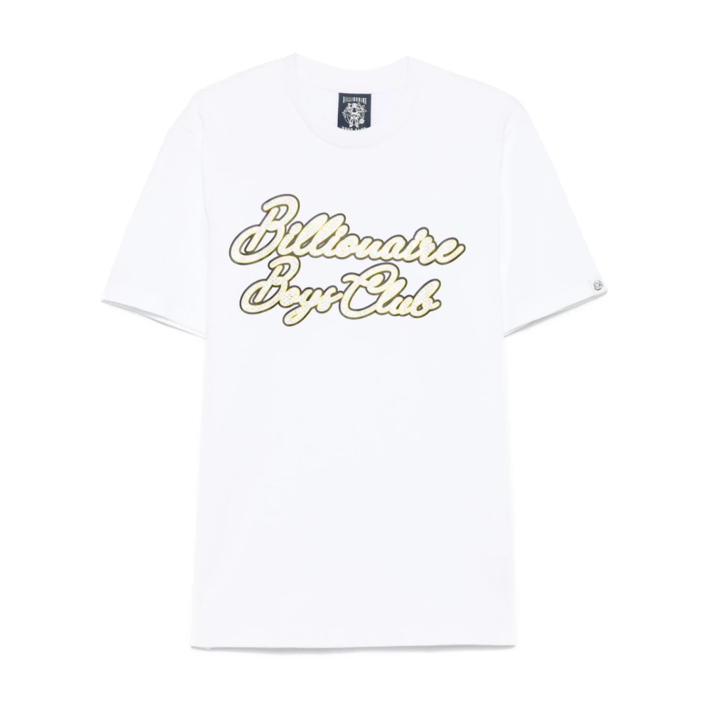 Billionaire Witte Crew Neck T-shirts en Polos White Heren