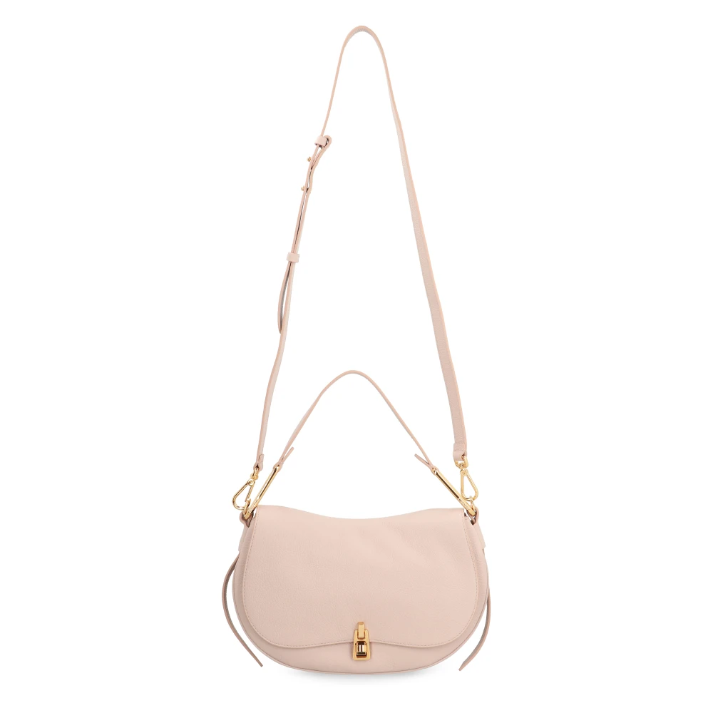 Coccinelle Zachte leren handtas met draaislot Pink Dames