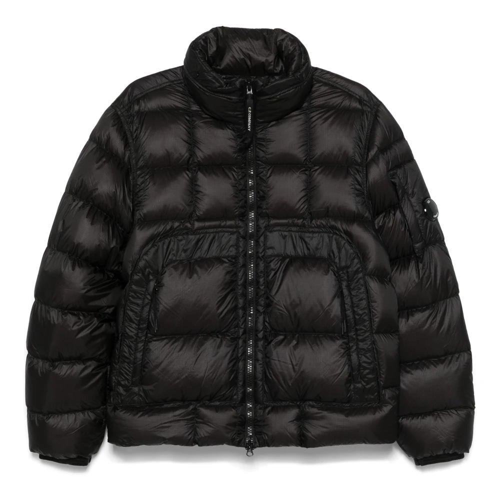 C.P. Company Zwarte Gewatteerde Jas Zonder Capuchon Black Heren