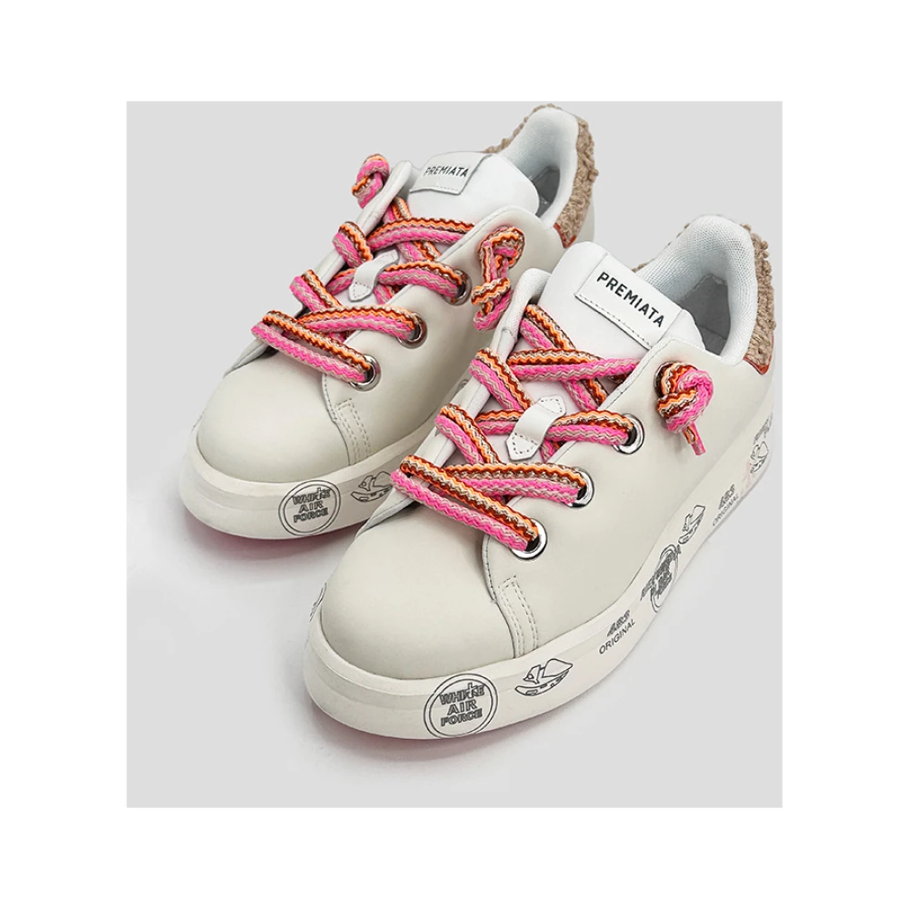 Premiata Belle Wit Leren Sneaker White Dames