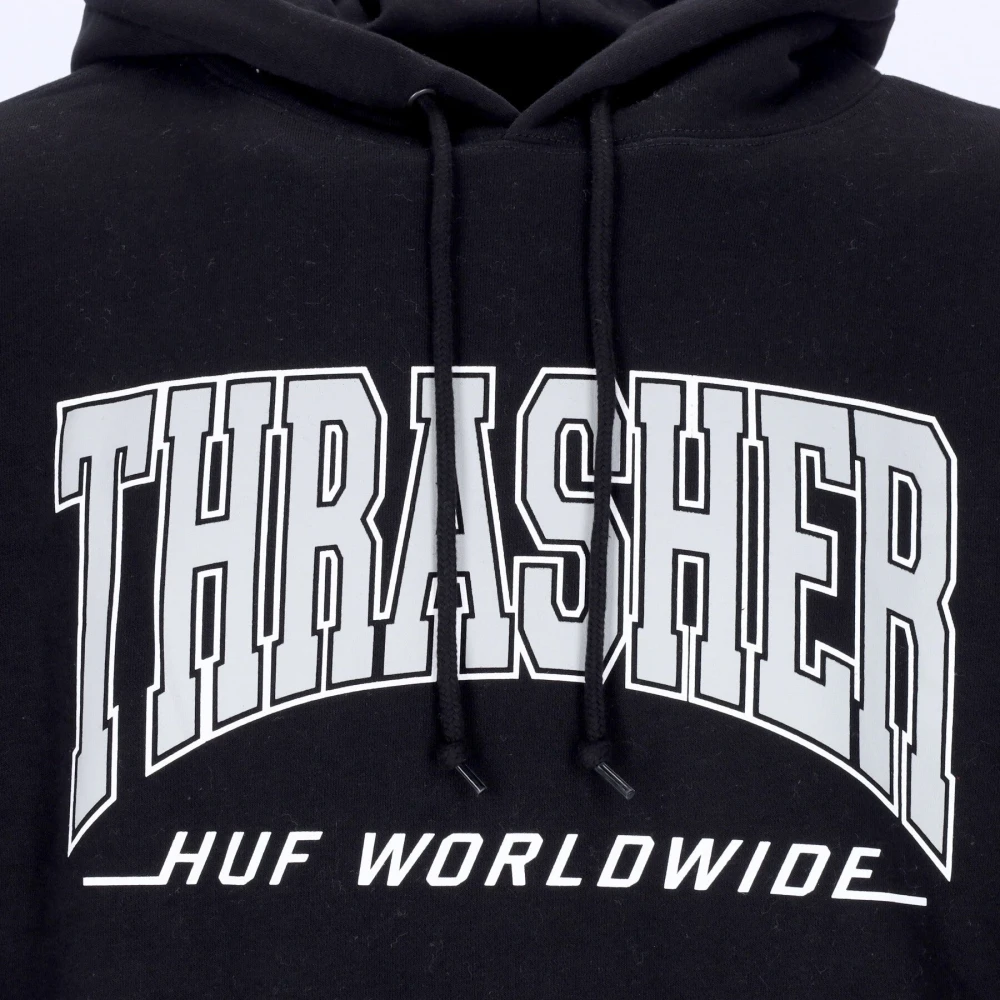HUF Bayview Heren Hoodie Sweatshirt met Lange Mouwen Black Heren